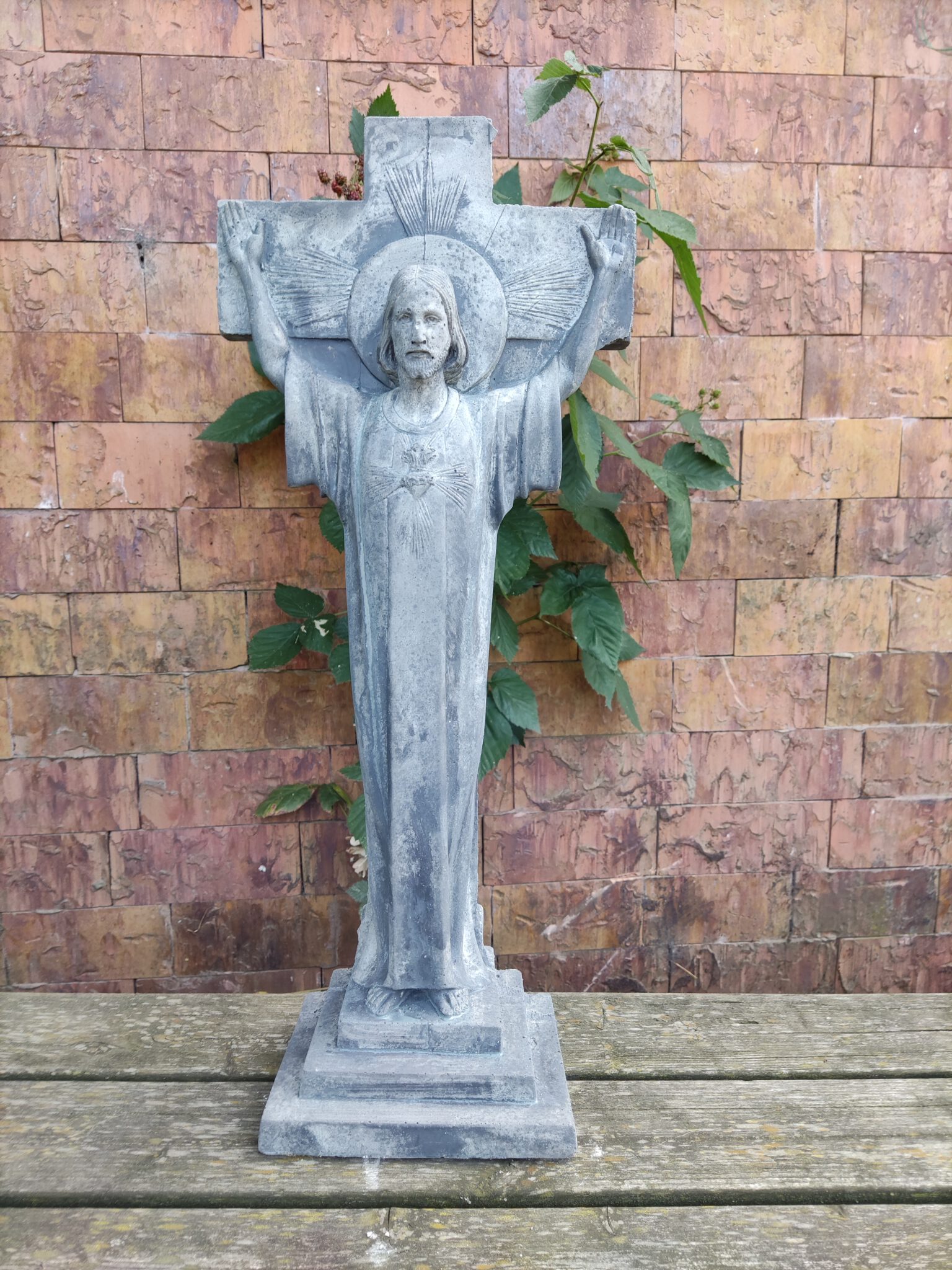 Metalen crucifix - Jezus aan het kruis - VERKOCHT - de Kofferzolder