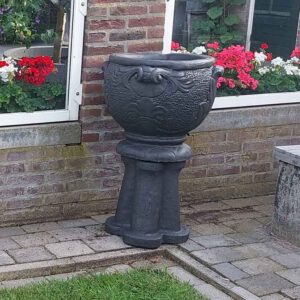 Bloempot rond met sokkel model 1 - set