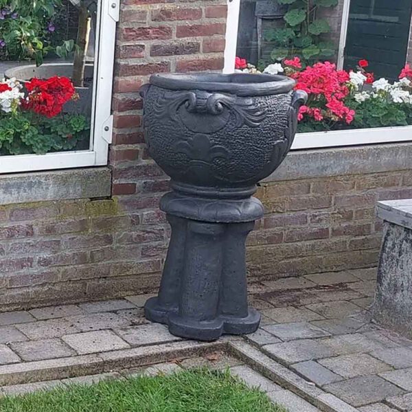 Bloempot rond met sokkel model 1 - set